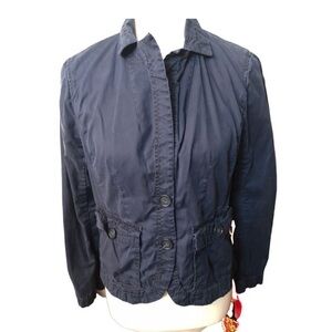 J. Crew Blue Classic Twill Chino Blazer Jacket. Cropped utility jacket size M